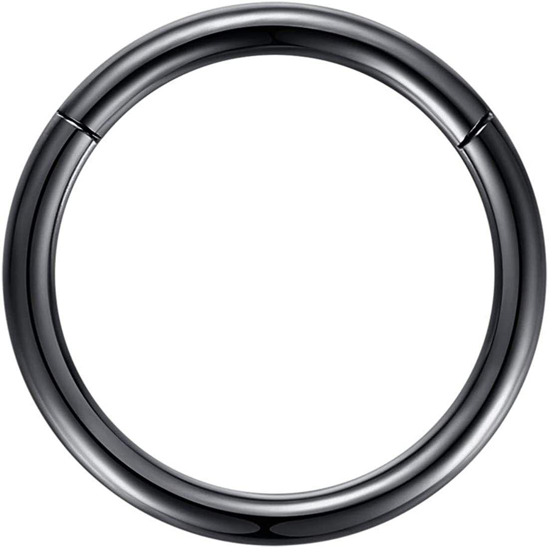 Black Titanium Clasp Hoop