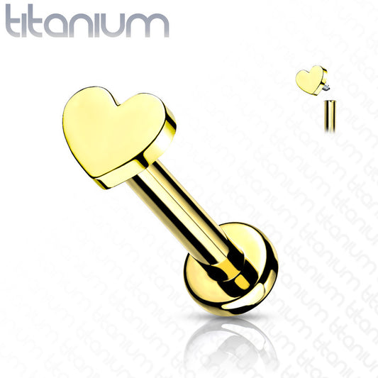 Gold Titanium Heart